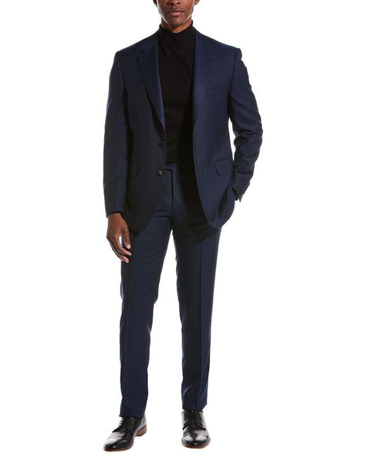 Canali Blue 2pc Wool Suit for men