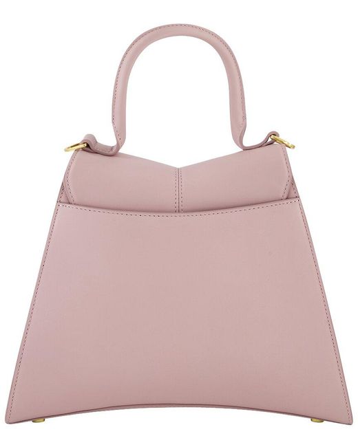 Mac Duggal Pink Medium Angular Leather Handbag