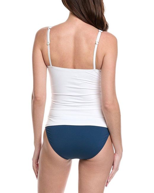 Tommy Bahama White Pearl Twist Underwire Tankini Top