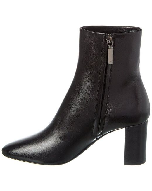 Saint Laurent Black Lou 70 Leather Bootie