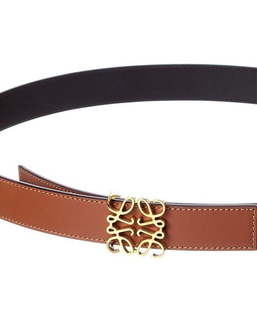 Loewe Brown Logo Leather Belt
