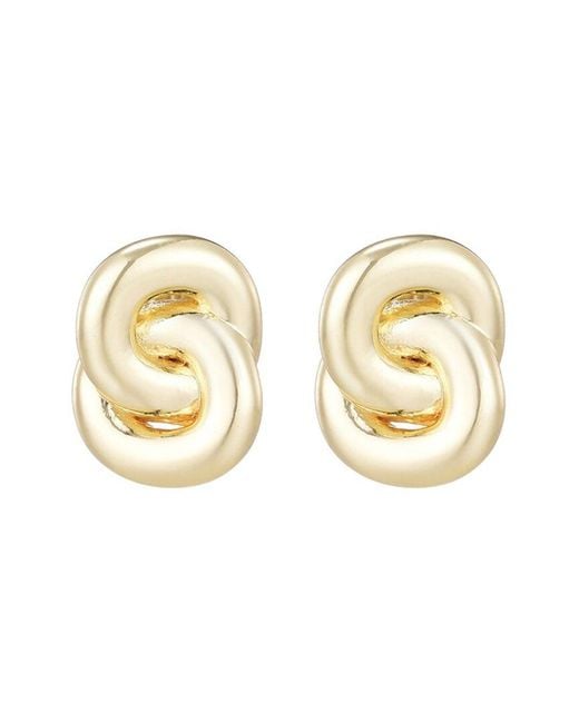 Adornia Metallic 14K Plated Knot Studs Earrings