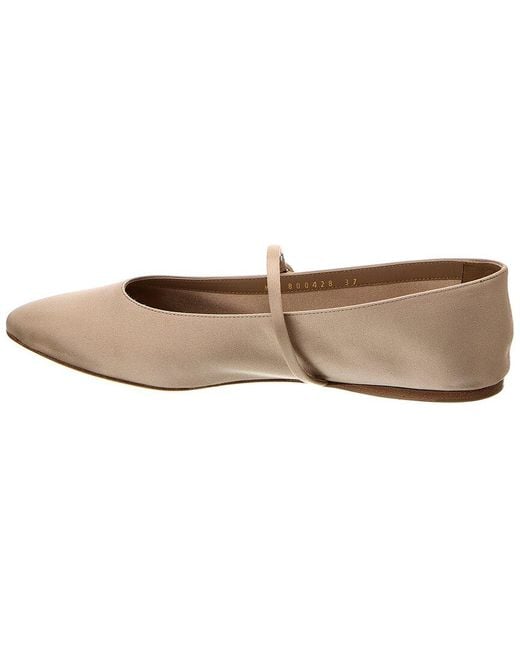 Saint Laurent Brown Gio Silk Ballet Flat