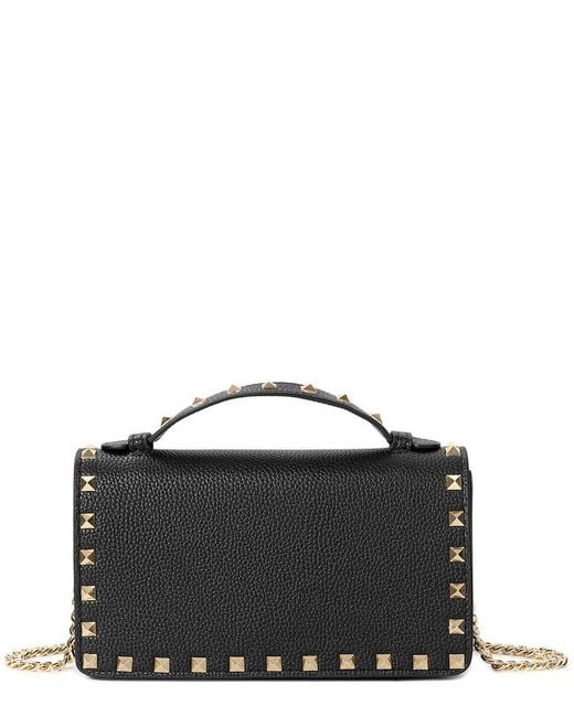 Tiffany & Fred Paris Black Mini Pebbled Leather Crossbody