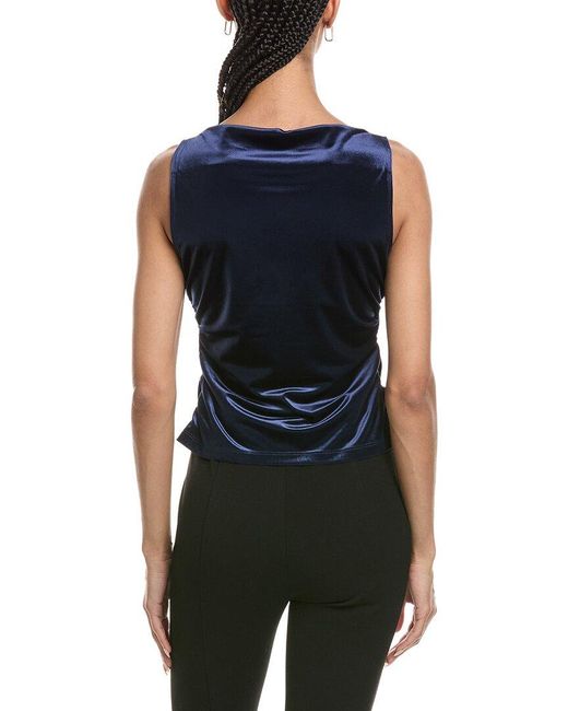 REVERIEE Blue Cowl Neck Sleeveless Top
