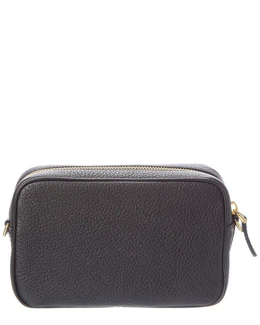 Prada Gray Triangle Logo Mini Leather Camera Bag