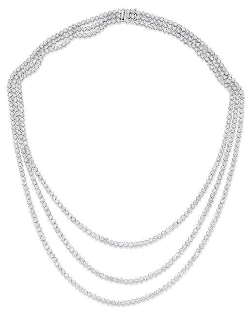 Sabrina Designs White 14K 15.50 Ct. Tw. Diamond Tennis Necklace
