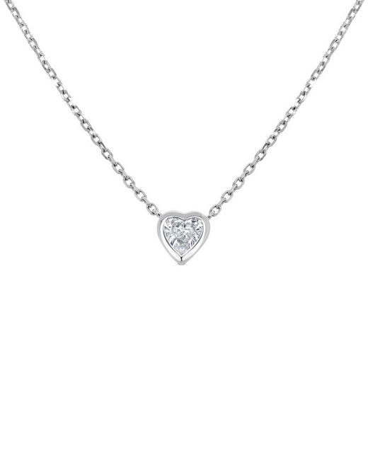 Sabrina Designs Metallic 14k 0.31 Ct. Tw. Diamond Heart Necklace