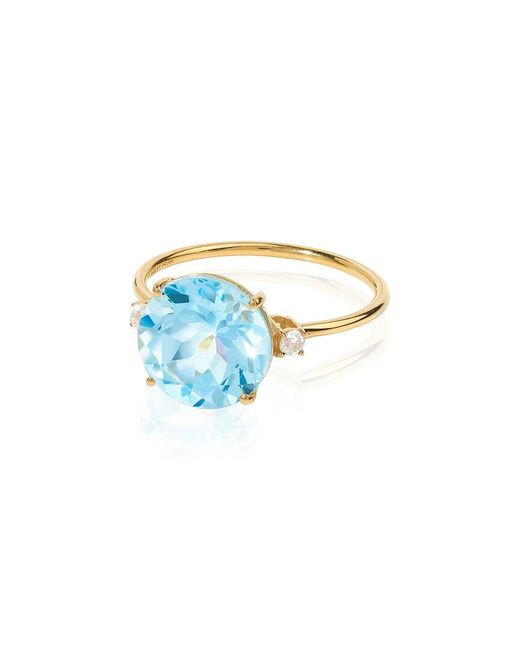 TIRAMISU Blue 14k 4.98 Ct. Tw. Gemstone Statement Ring