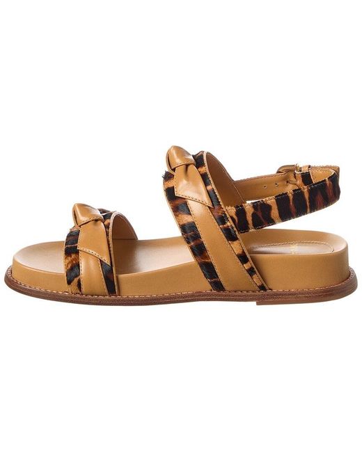 Alexandre Birman Brown Sport Haircalf & Leather Sandal