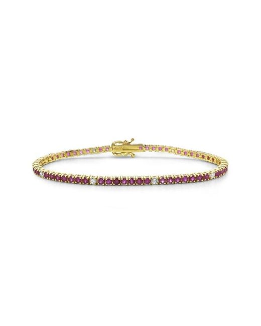 Forever Creations USA Inc. White Forever Creations 14K 5.85 Ct. Tw. Diamond & Ruby Tennis Bracelet