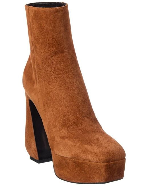 Sergio Rossi Brown 85 Suede Platform Boot