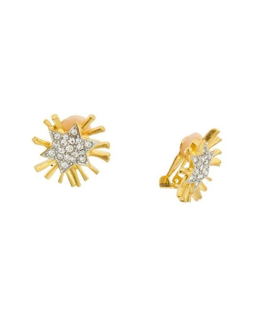 Kenneth Jay Lane Metallic 22K Plated Stud Earrings
