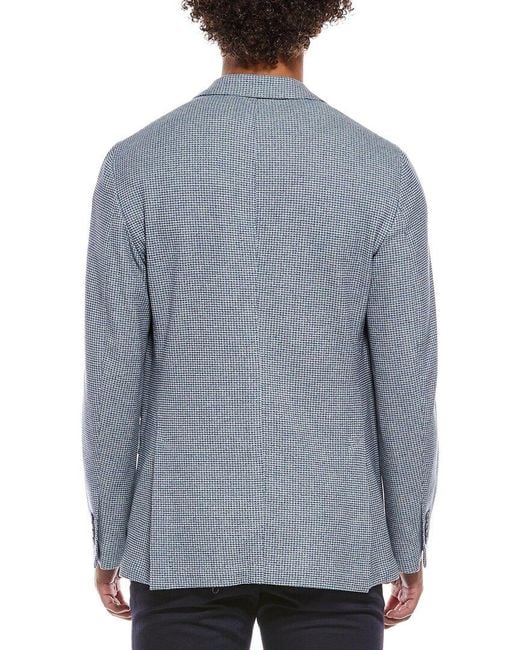Canali Gray Knit Textured Blazer for men