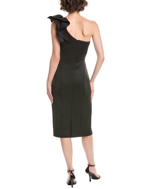 Jovani Black One-Shoulder Scuba Cocktail Dress