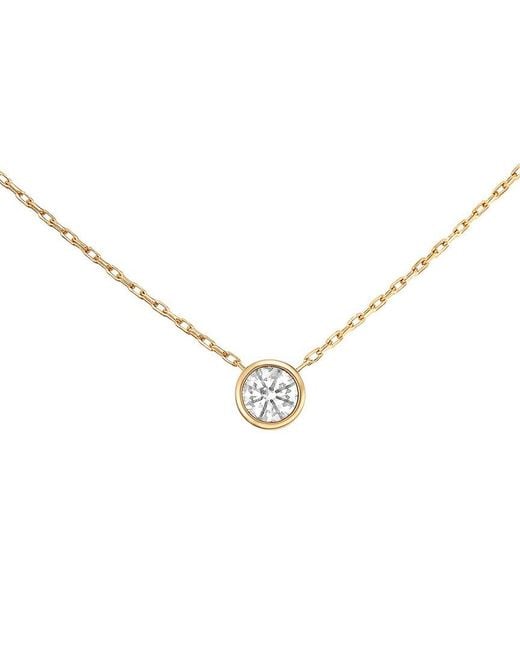 Prince Diamond & Jewelry Metallic 14K 0.90 Ct. Tw. Lab-Grown Diamond Lab-Grown Bezel Pendant