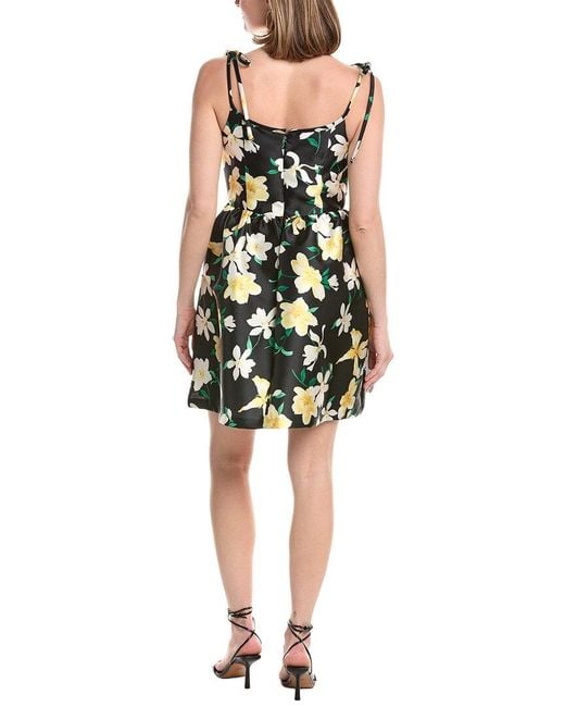 Julia Jordan Black Printed Twill Sleeveless Dress