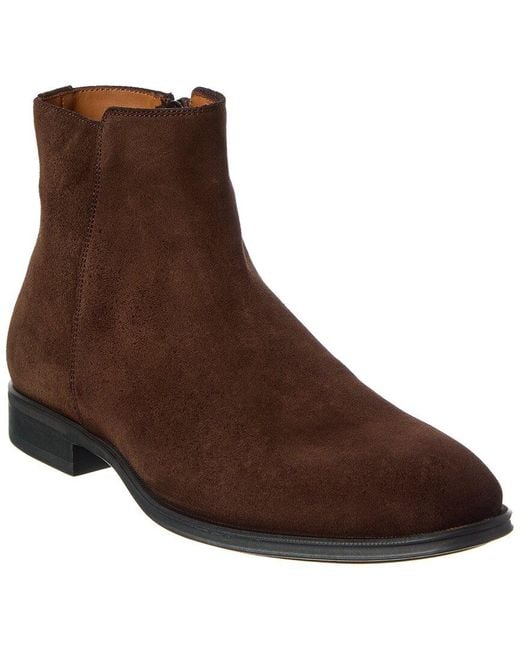 Aquatalia Brown Daniel Suede Boot for men