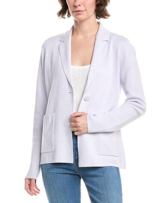 Forte White Cashmere-Blend Blazer