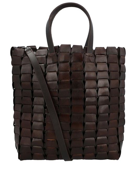Dragon Diffusion Black Link Tote Leather Tote