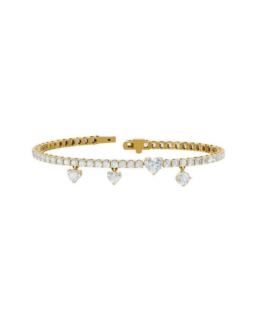 Lab Grown Diamonds White 18K Over.08 Ct. Tw. Lab-Grown Diamond Bracelet