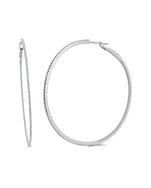 Sabrina Designs White 14k 0.86 Ct. Tw. Diamond Hoops