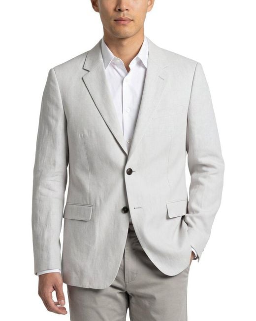 Theory Gray Chambers Linen Blazer for men