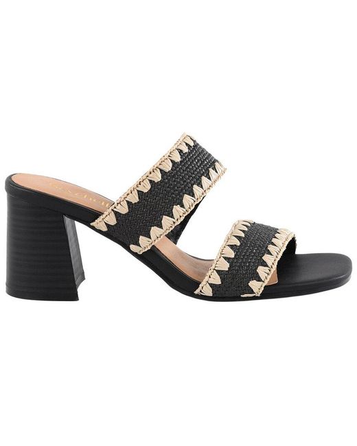 Seychelles Black Hattie Raffia Heeled Sandal