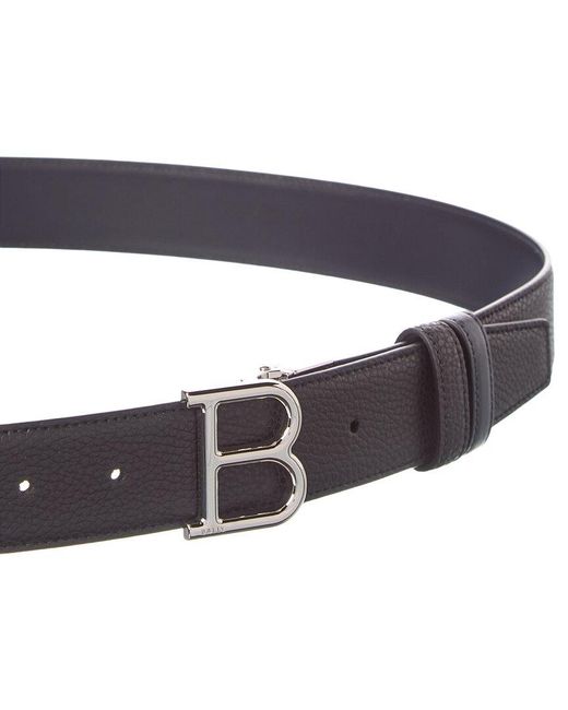 Bally Blue B 35 Buckle Reversible & Adjustable Leather Belt for men