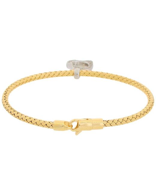 Meshmerise White 18K Rose Vermeil 0.1 Ct. Tw. Diamond Mesh Bangle