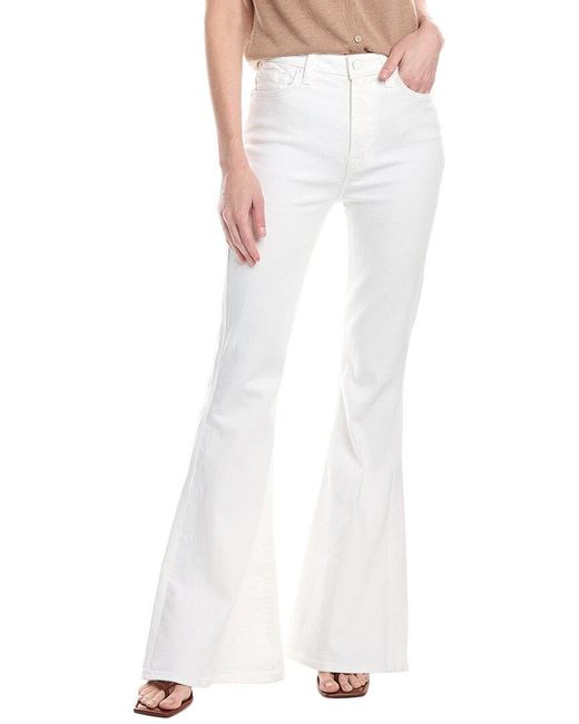 7 For All Mankind White Mega Clean Flare Jean