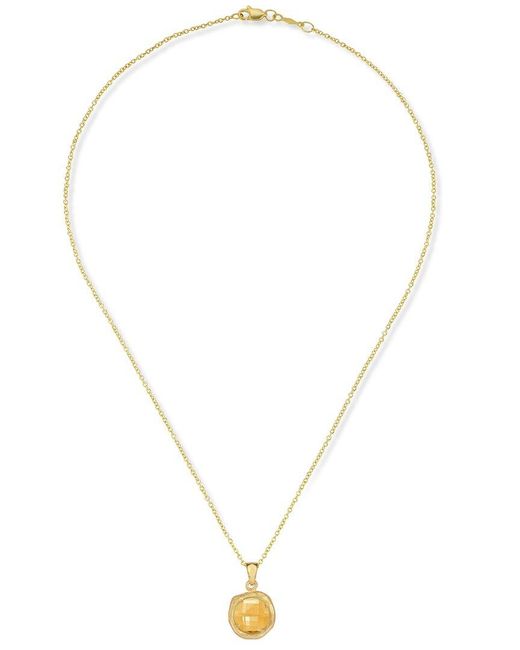 Reiss Metallic 14k 1.80 Ct. Tw. Citrine Necklace