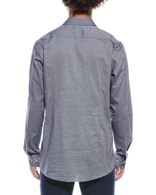 BOSS Max Kent Sharp Fit Dress Shirt in Blue for Men | Lyst