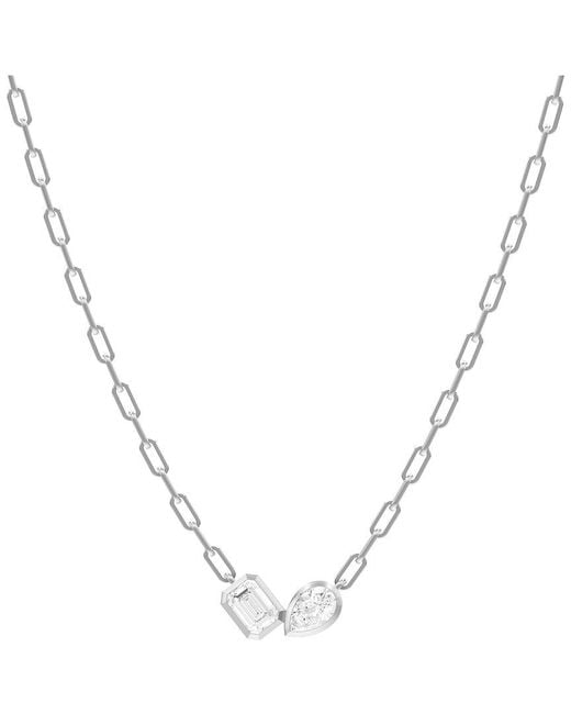 Lab Grown Diamonds Metallic 14K 1.70 Ct. Tw. Lab-Grown Diamond Necklace