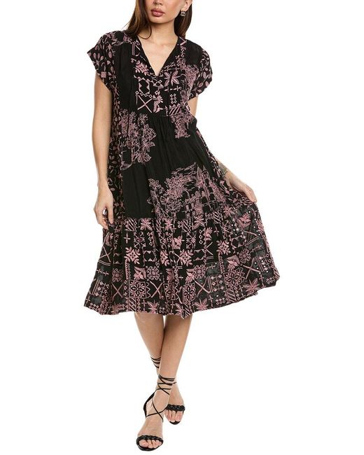 Johnny Was Brown Merhawi Dress
