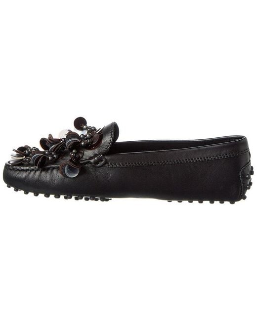 Tod's Black Gommino Leather Loafer