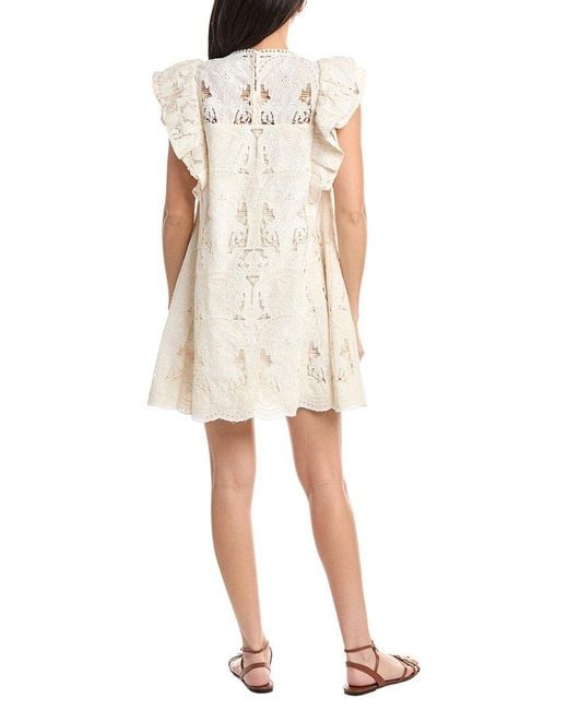 Stellah White Iva Novelty Lace Mini Dress