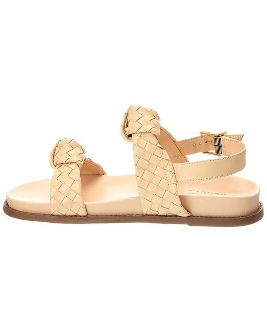 SCHUTZ SHOES Natural Kareena Knot Sporty Leather Sandal
