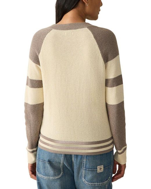 Faherty Brand Natural Throwback Cashmere-Blend V-Neck Sweater