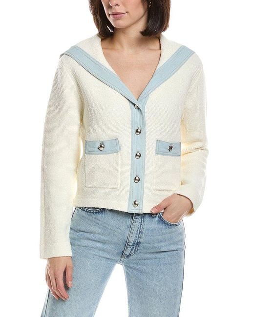 Astr White Briley Cardigan