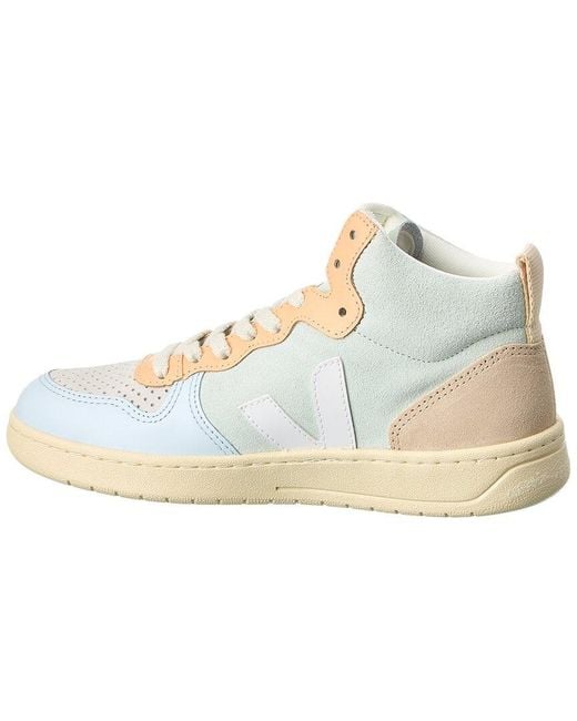 Veja Metallic V-15 Leather & Suede Sneaker