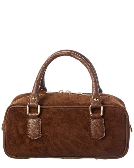 Italian Leather Brown Top Handle Bag