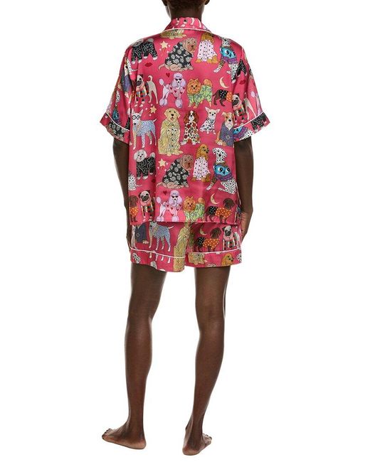 Karen Mabon Red 2Pc Print Pajama Set