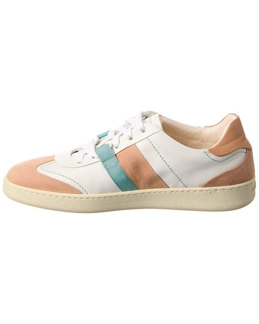 Ferragamo White Garda Low Leather Sneaker