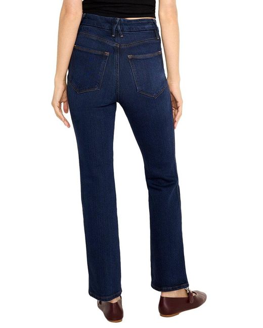 GOOD AMERICAN Blue Good Curve Straight Jean