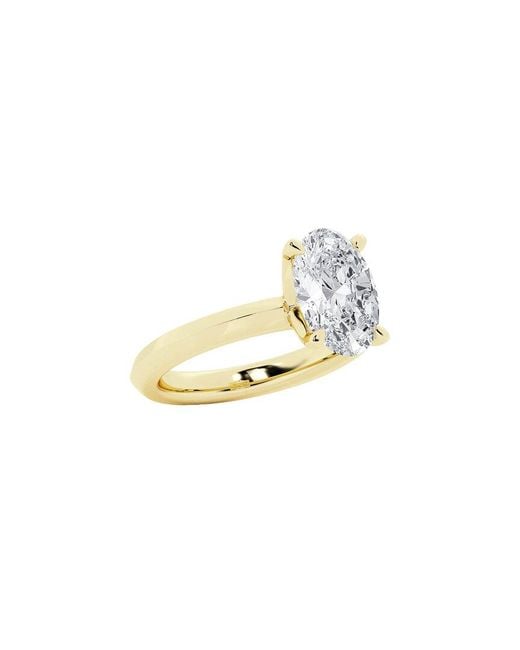 Lab Grown Diamonds Metallic 14K 3.00 Ct. Tw. Lab-Grown Diamond Solitaire Engagement Ring
