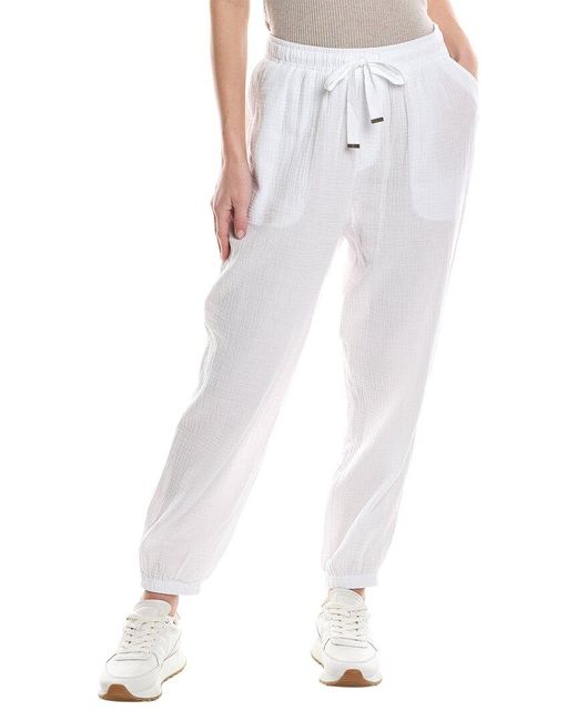Johnny Was White Gauze Relaxed Patch Pocket Jogger