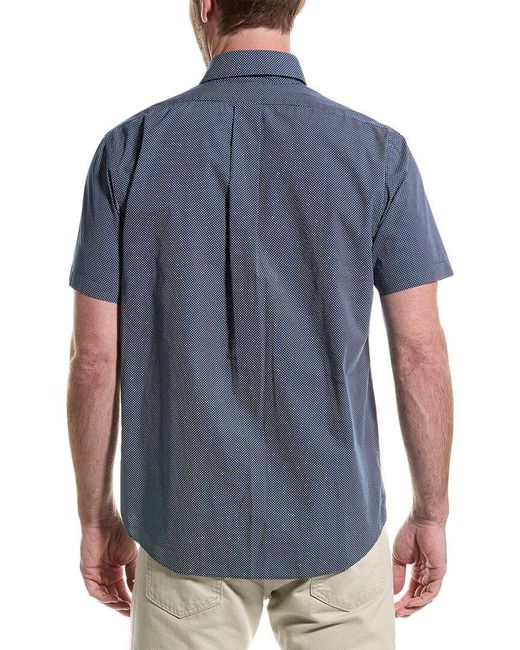 Brooks Brothers Blue Poplin Regular Fit Woven Shirt for men