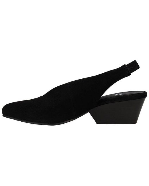 Eileen Fisher Black Hena Leather Pump