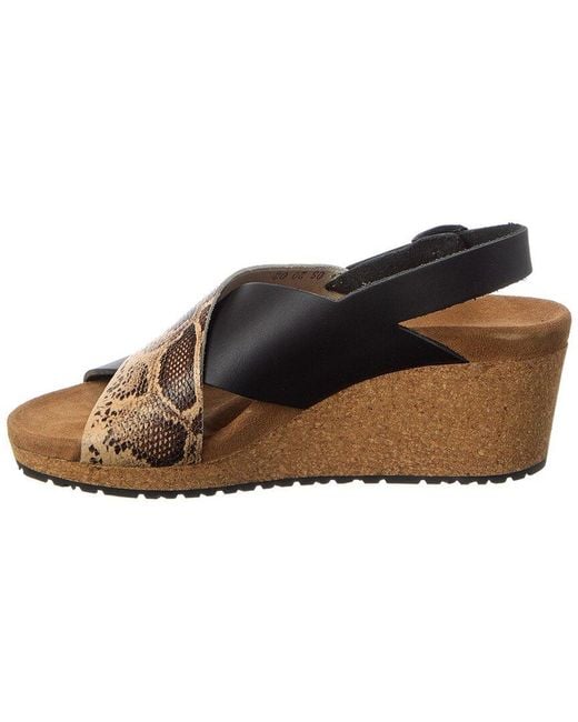 Birkenstock Metallic Papillio By Samira Narrow Leather Wedge Sandal